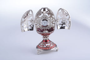 Silver & Red Faberge Egg  Keren Kopal