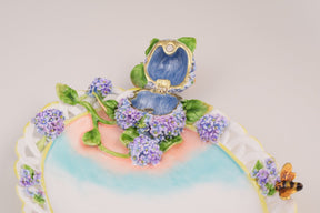 White Plate Decorated Trinket Box  Keren Kopal