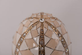 White & Pink Music Playing Faberge Egg  Keren Kopal