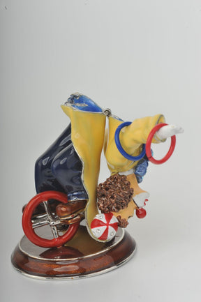 Keren Kopal Yellow Circus Clown Juggling on Unicycle  89.00