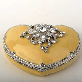 Keren Kopal Yellow Heart Shaped Trinket Box  56.50