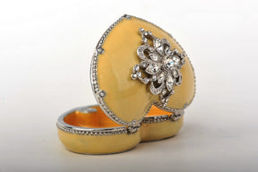 Keren Kopal Yellow Heart Shaped Trinket Box  56.50