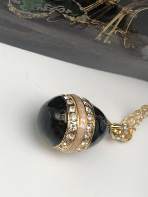 Black Egg Pendant Necklace jewelry Keren Kopal