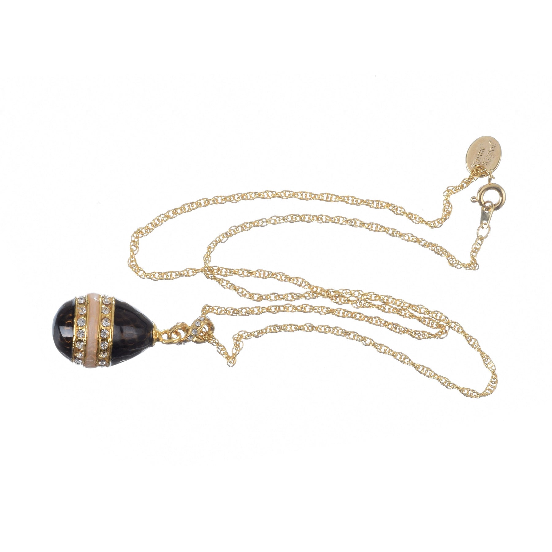 Black Egg Pendant Necklace jewelry Keren Kopal