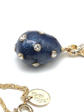 Blue Egg Pendant Gold Necklace jewelry Keren Kopal