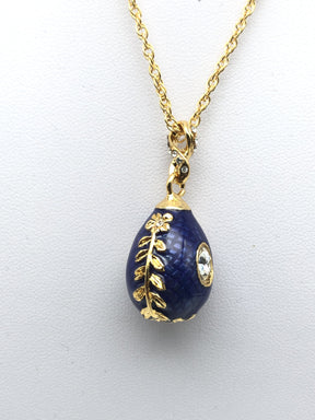 Blue Egg Pendant Gold Necklace jewelry Keren Kopal