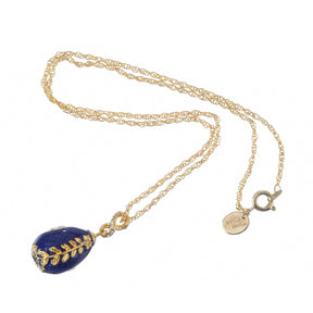 Blue Egg Pendant Gold Necklace jewelry Keren Kopal