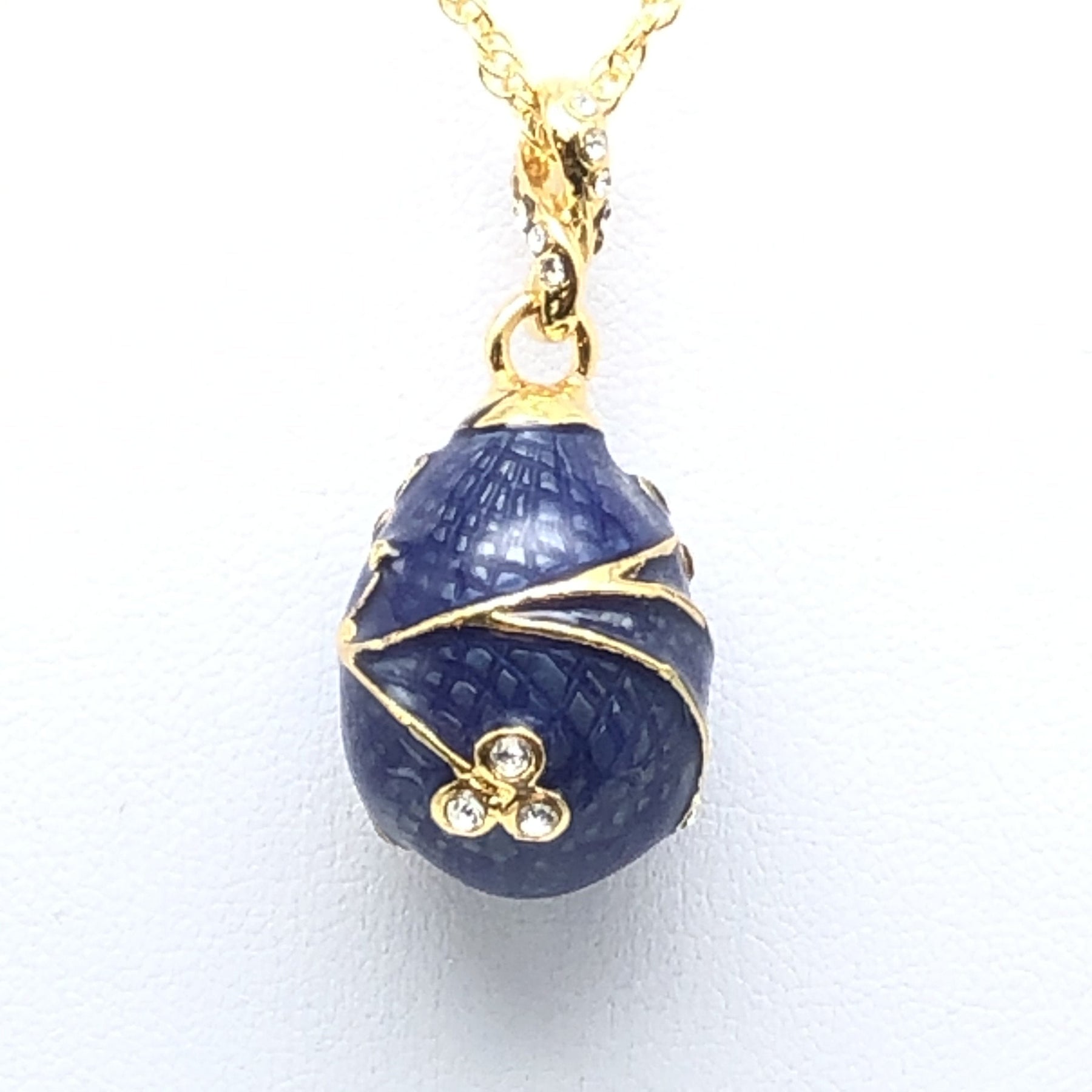 Blue Egg Pendant Gold Necklace jewelry Keren Kopal