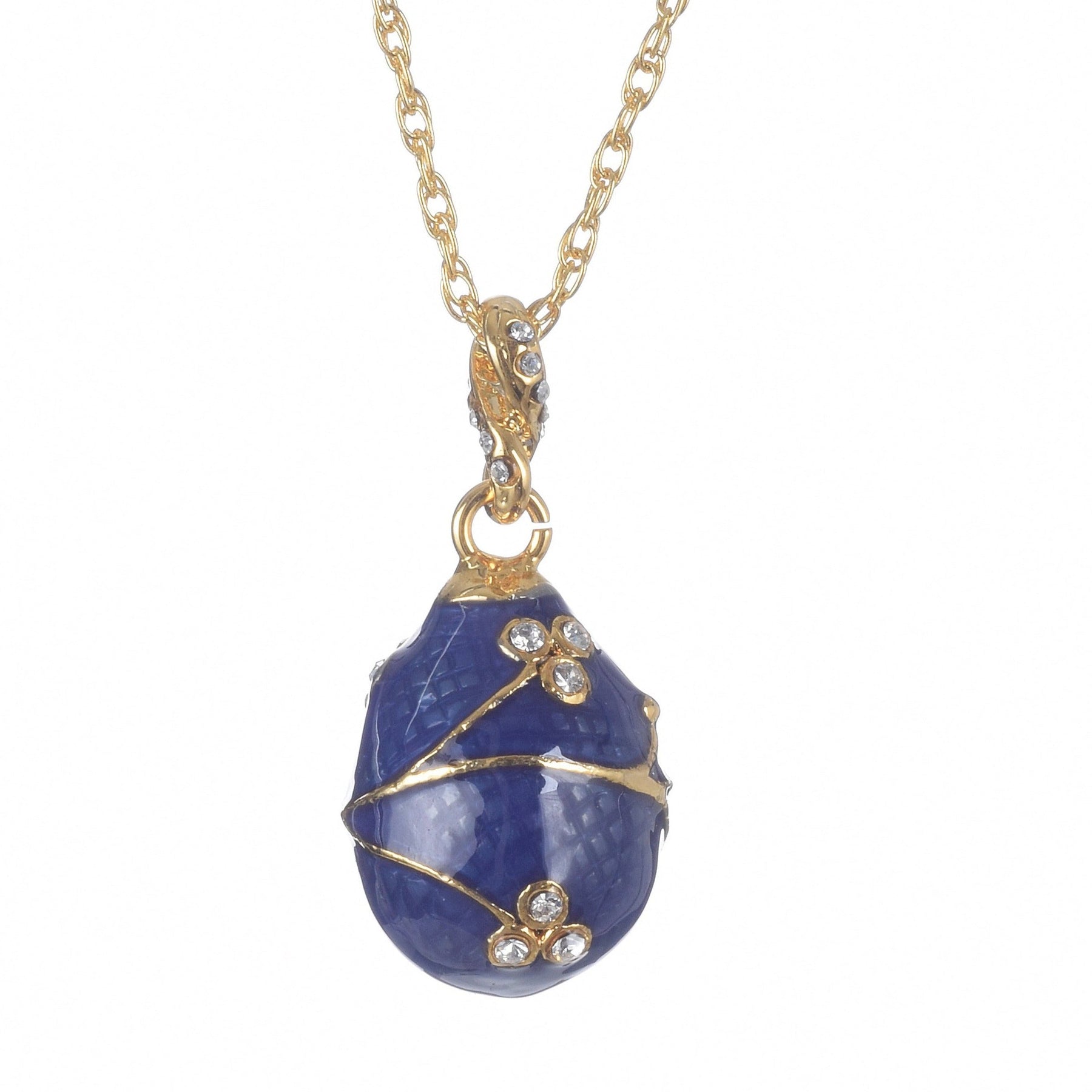 Blue Egg Pendant Gold Necklace jewelry Keren Kopal