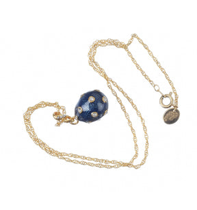 Blue Egg Pendant Gold Necklace jewelry Keren Kopal