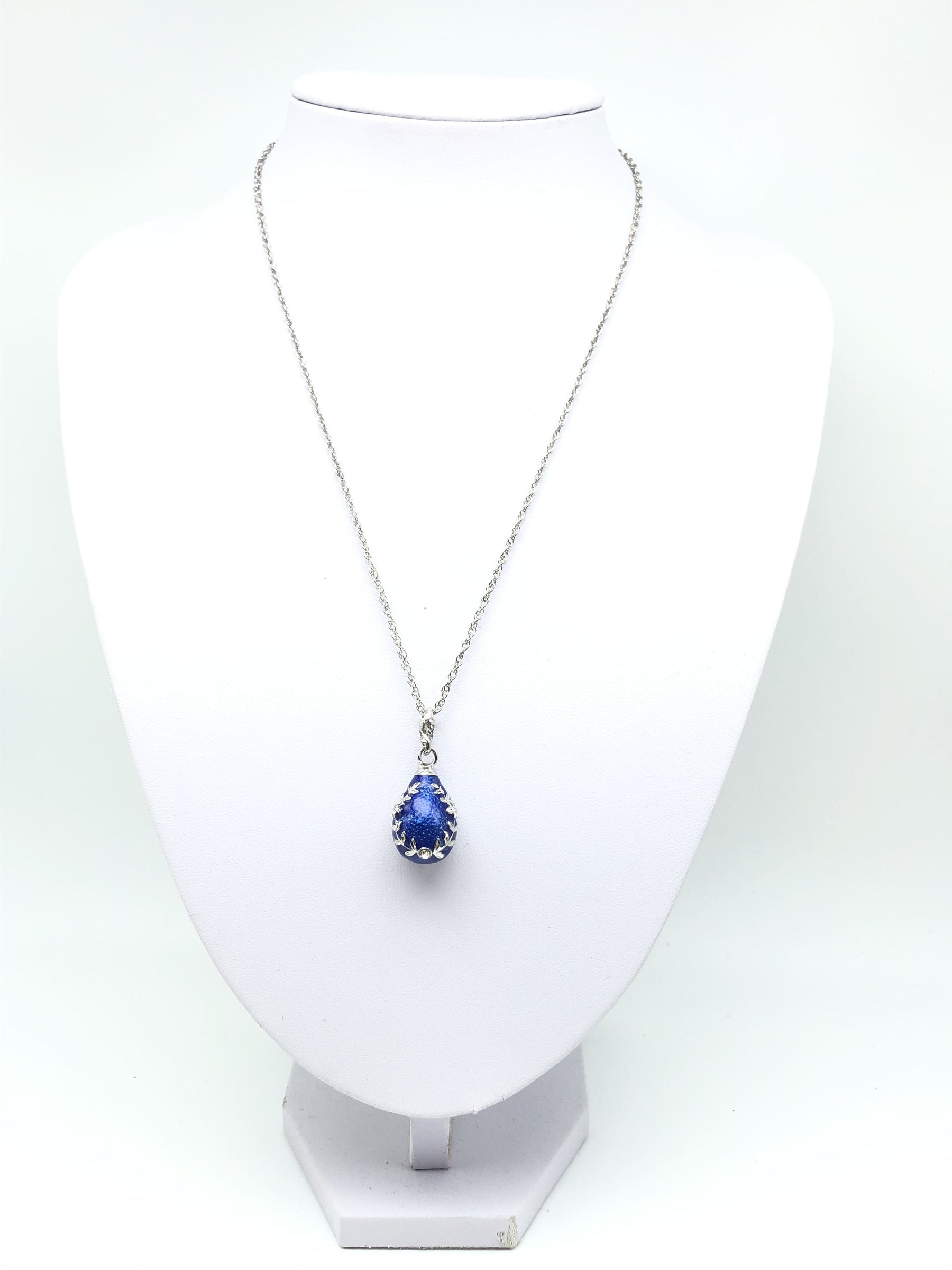 Blue Egg Pendant Necklace jewelry Keren Kopal