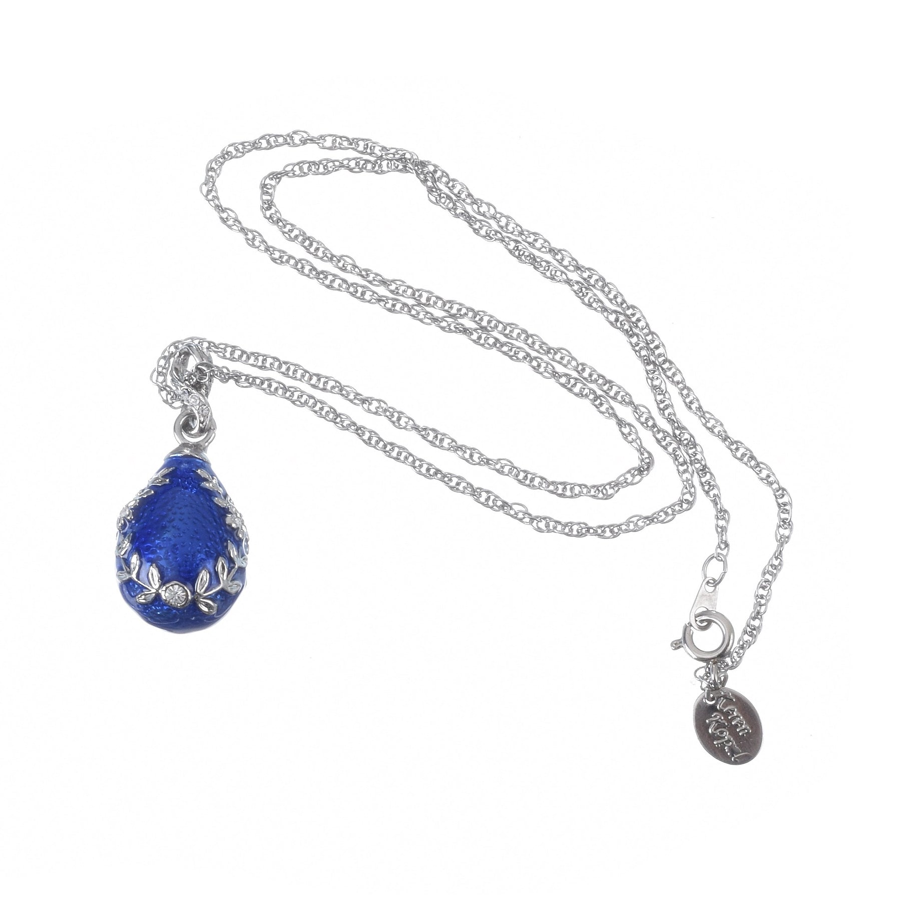 Blue Egg Pendant Necklace jewelry Keren Kopal