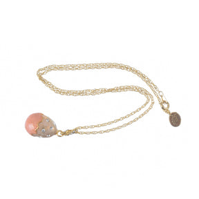 Pink Egg Pendant Necklace jewelry Keren Kopal