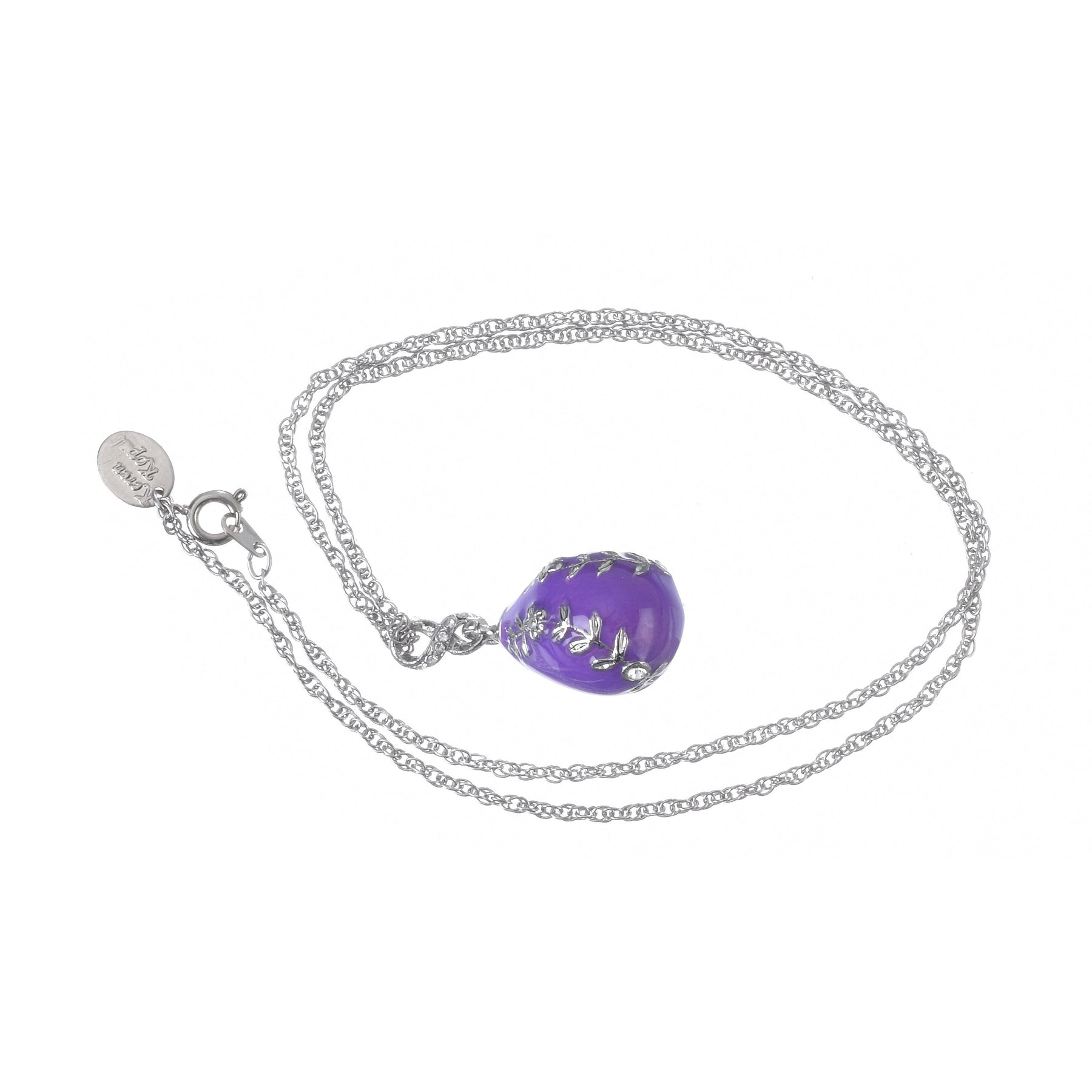 Purple Egg Pendant Necklace jewelry Keren Kopal