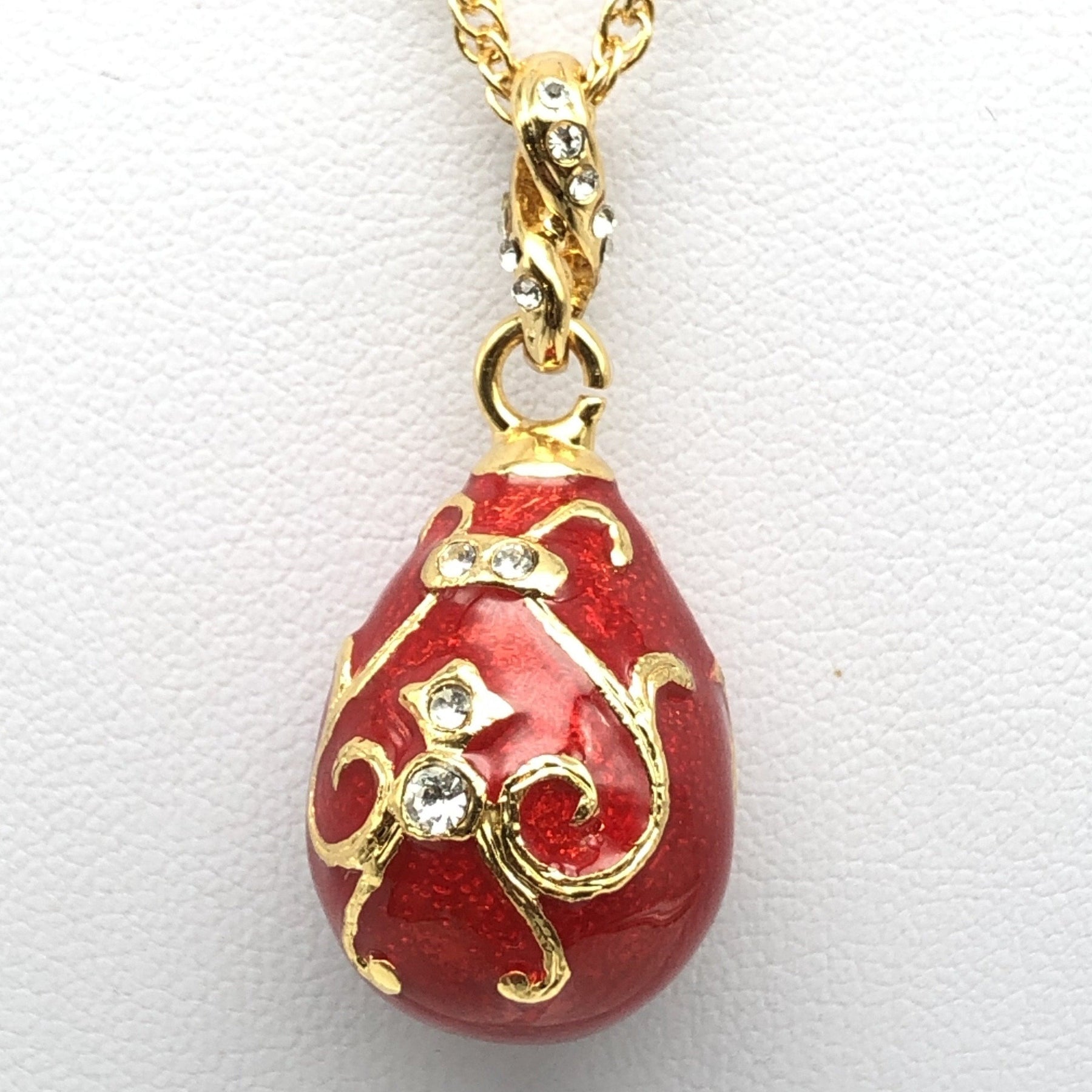 Red Egg Pendant Necklace jewelry Keren Kopal