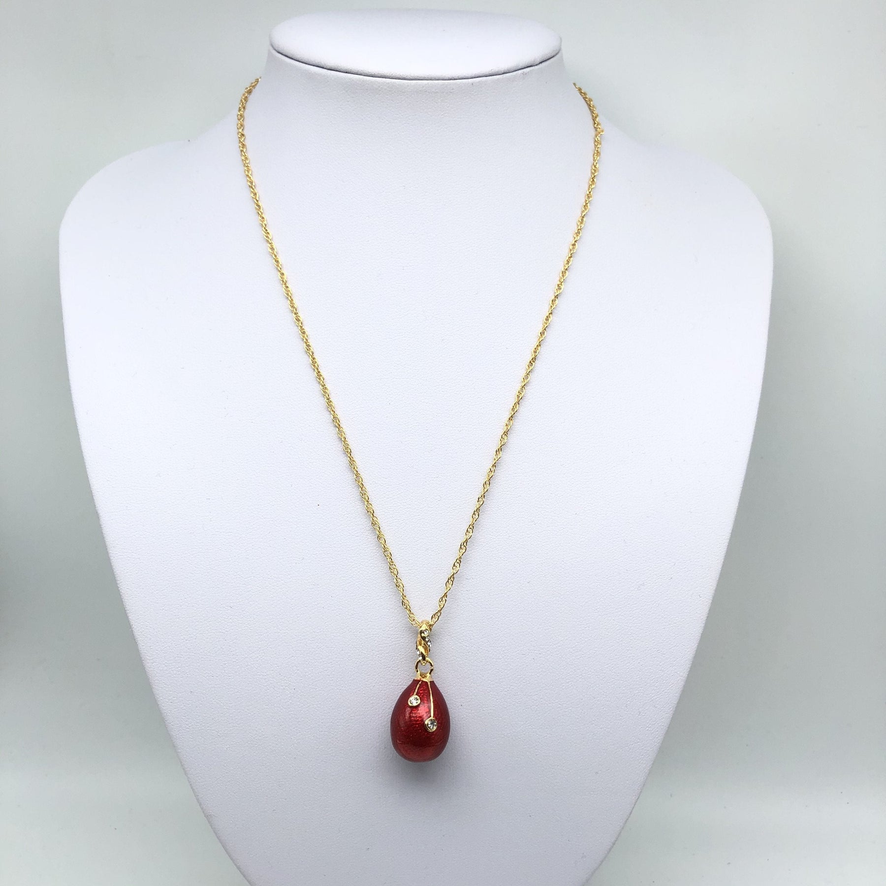 Red Egg Pendant Necklace jewelry Keren Kopal