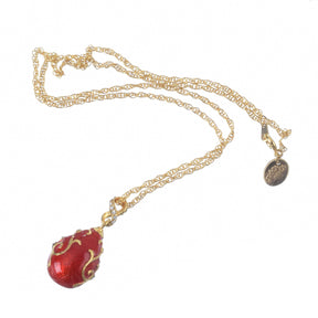 Red Egg Pendant Necklace jewelry Keren Kopal