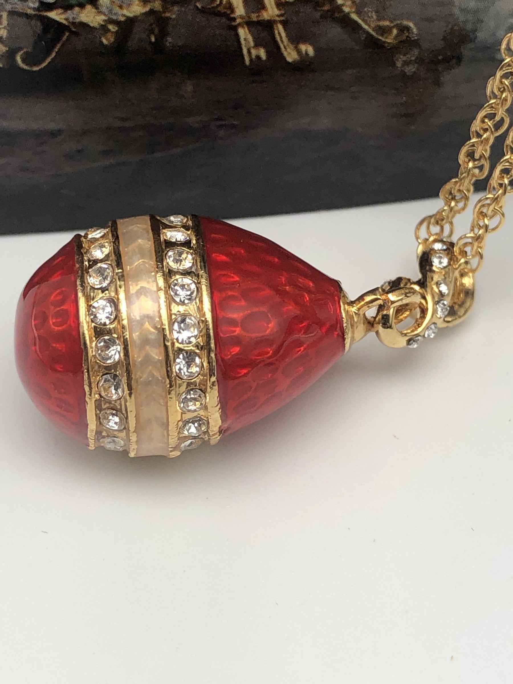 Red Egg Pendant Necklace jewelry Keren Kopal