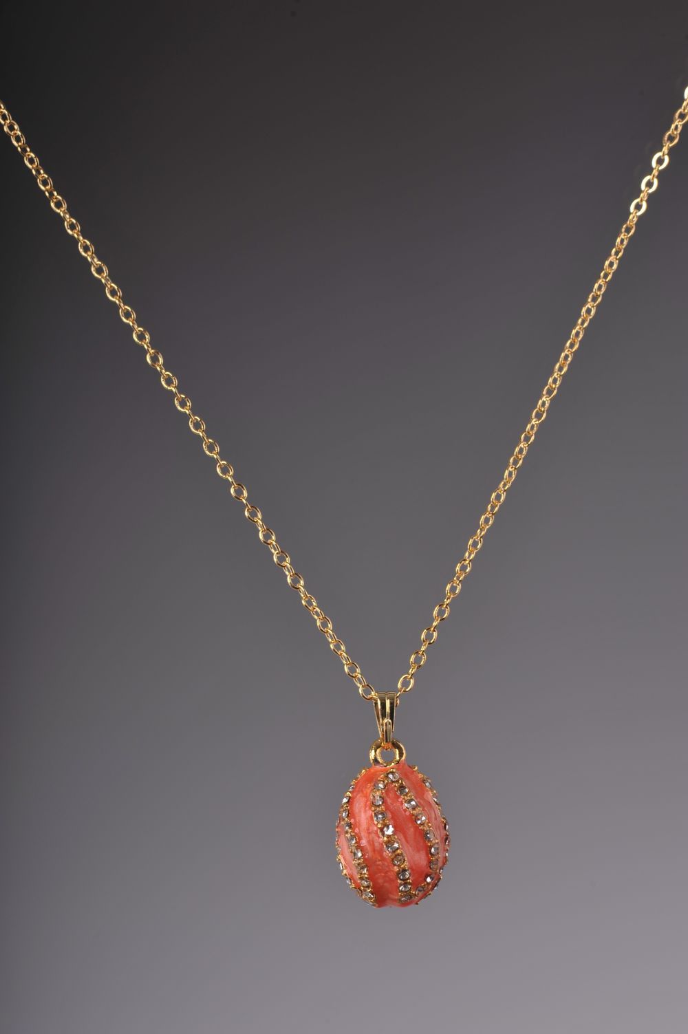 Keren Kopal Salmon Spiral Egg Pendant Necklace jewelry 37.00