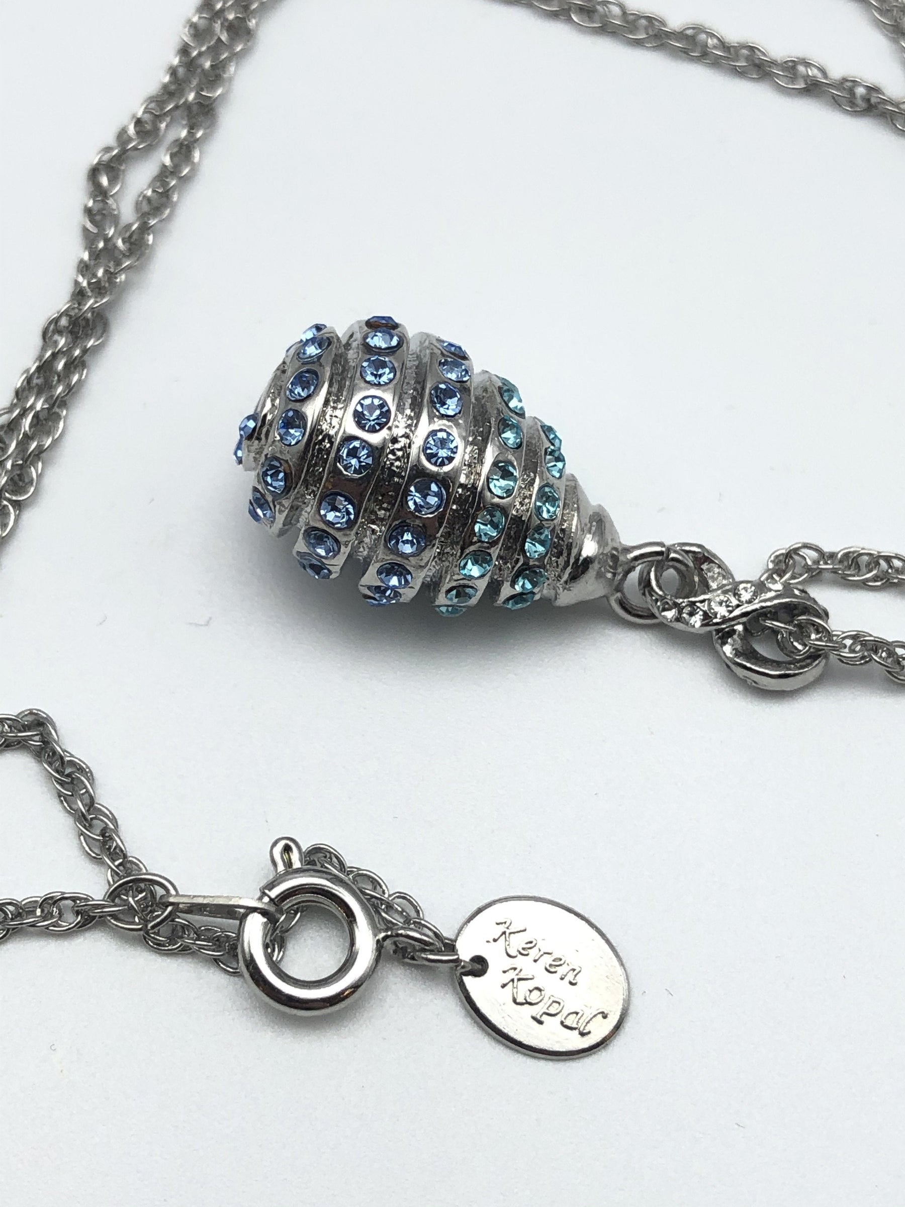 Silver Egg Pendant Necklace jewelry Keren Kopal