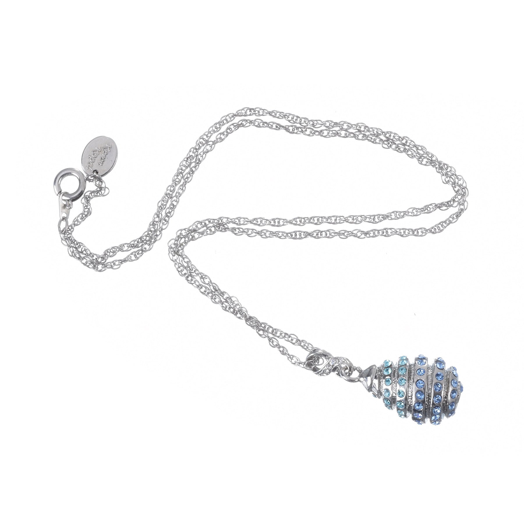 Silver Egg Pendant Necklace jewelry Keren Kopal