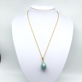 Turquoise Egg Pendant Necklace jewelry Keren Kopal