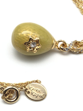 Yellow Egg Star of David Pendant Gold Necklace jewelry Keren Kopal