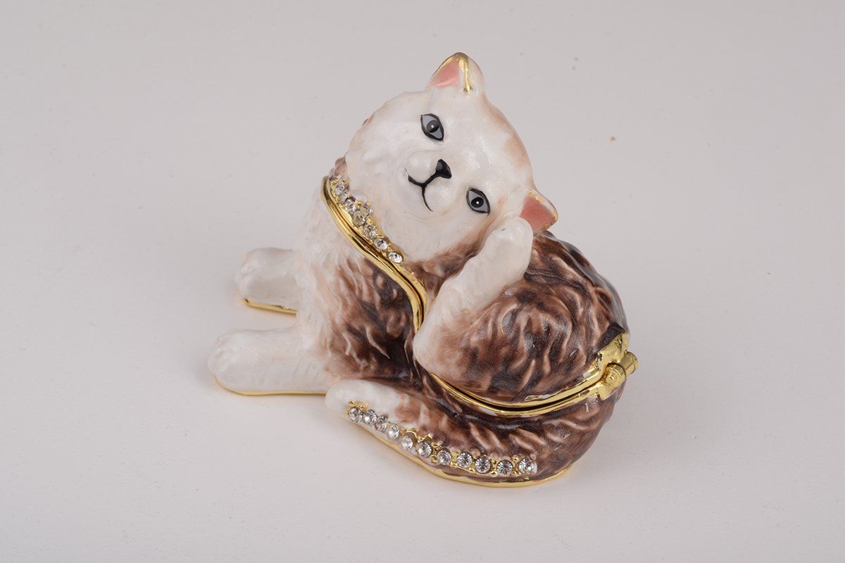 Brown Cat trinket box Keren Kopal