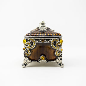 Brown Decorated Trinket Box trinket box Keren Kopal