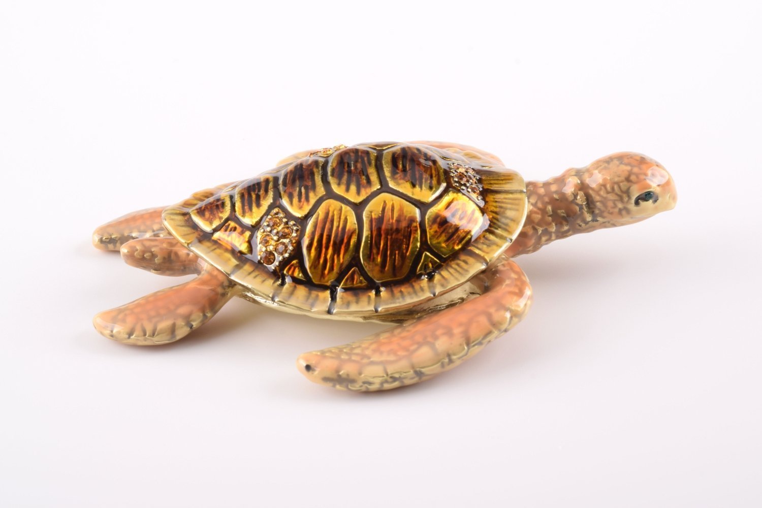 Brown Sea Turtle trinket box Keren Kopal