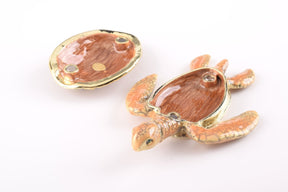 Brown Sea Turtle trinket box Keren Kopal