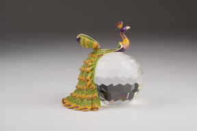 Keren Kopal Colorful Peacock on Crystal Ball
