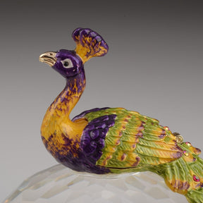 Keren Kopal Colorful Peacock on Crystal Ball