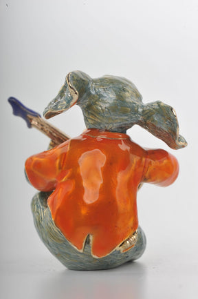 Keren Kopal Elephant Playing a Purple Guitar trinket box 83.50