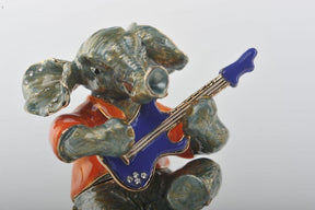 Keren Kopal Elephant Playing a Purple Guitar trinket box 83.50