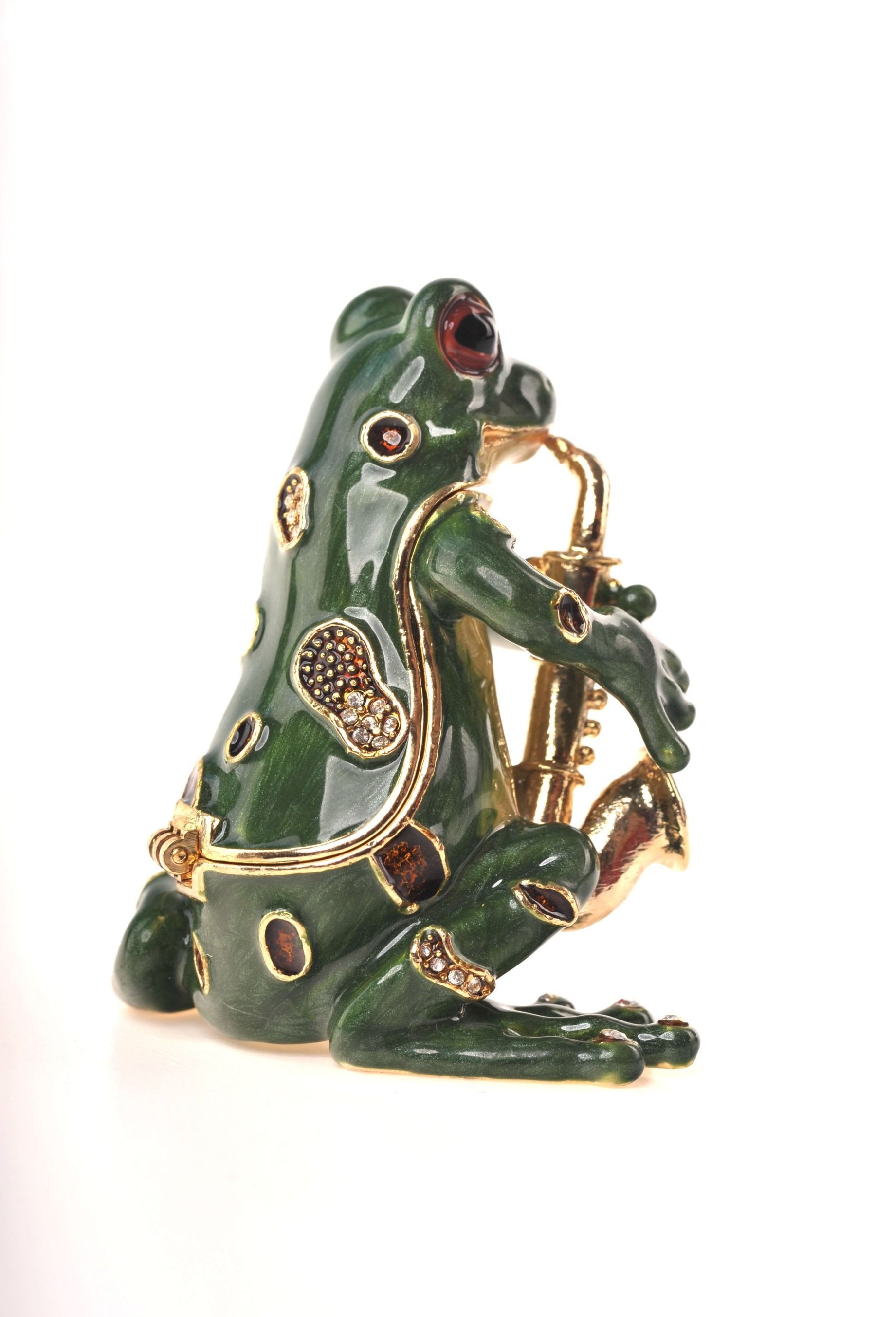 Keren Kopal Frog Playing the Saxophone trinket box 76.50