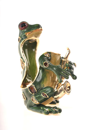 Keren Kopal Frog Playing the Saxophone trinket box 76.50