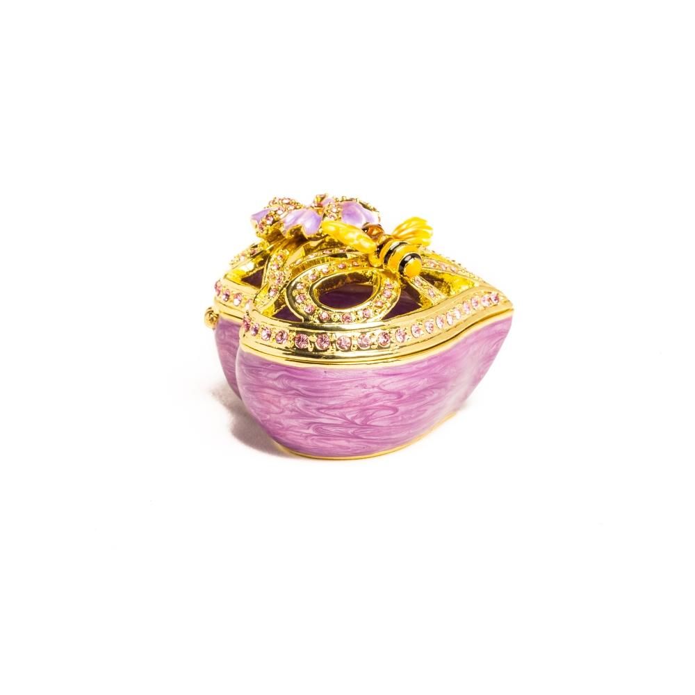 Golden Purple Heart Decorative Box trinket box Keren Kopal