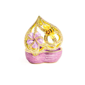 Golden Purple Heart Decorative Box trinket box Keren Kopal