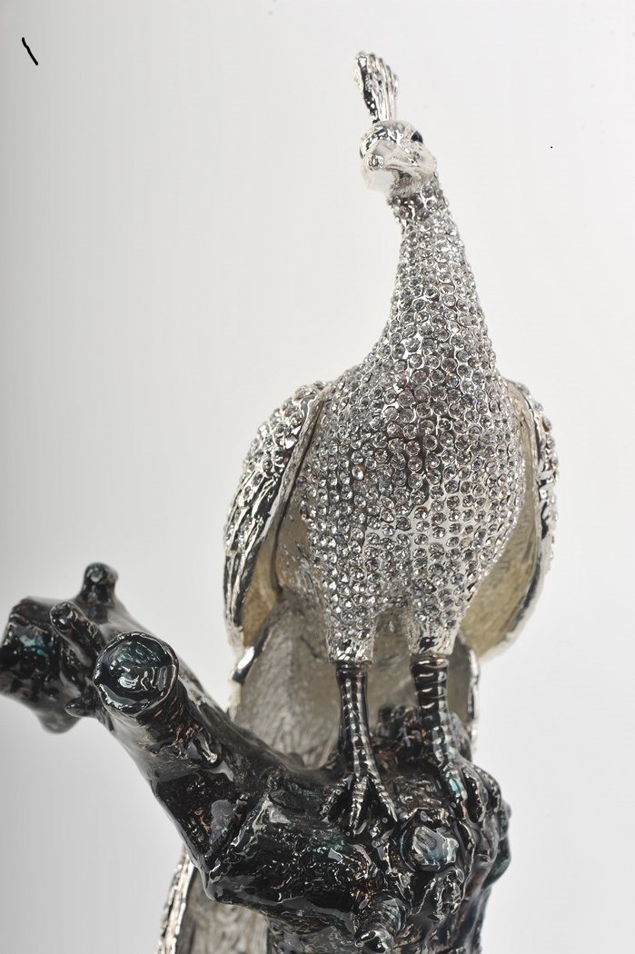 Keren Kopal Silver Peacock trinket box 368.50