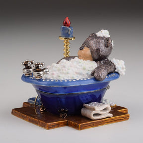 Keren Kopal Teddy Bear in a Bath Trinket Box trinket box 156.50